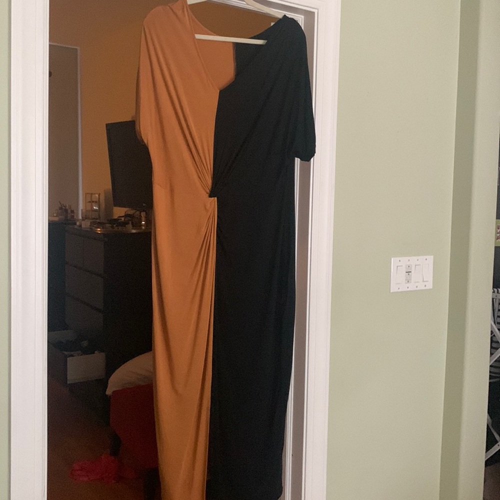 Color block maxi dress